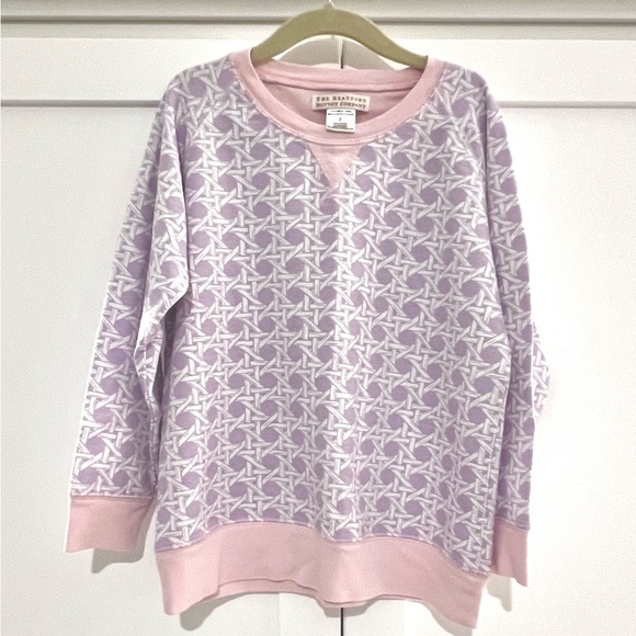 Beaufort Bonnet Company Girls Lavender/Pink Cassidy Comfy‎ Crewneck, Sz 7, VGUC - Picture 1 of 8